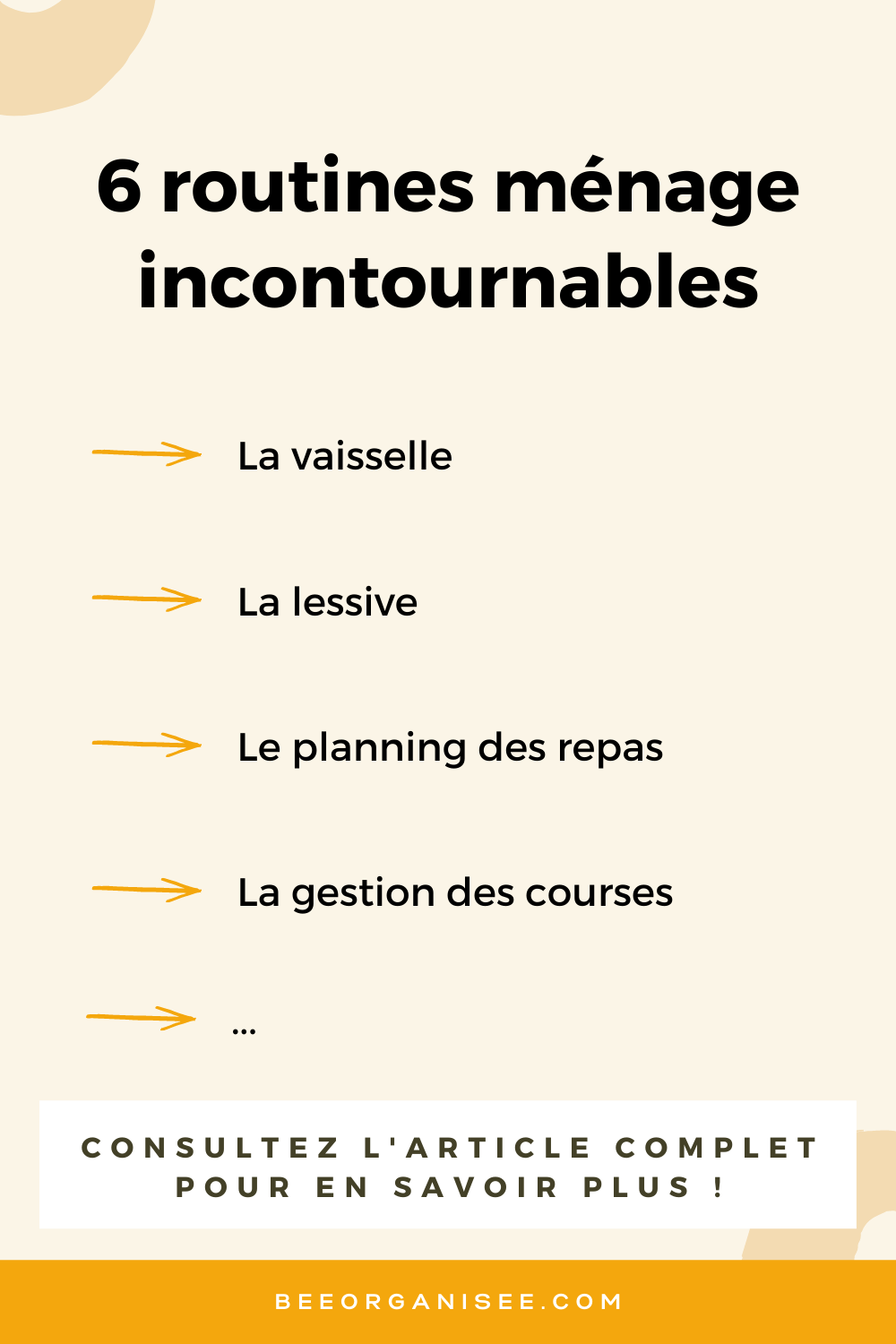 6 routines ménage incontournables - Bee Organisée